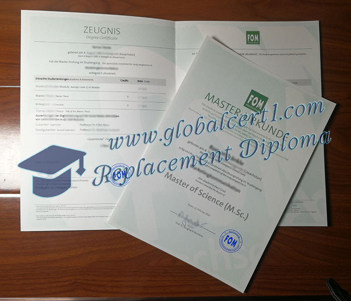 FOM Hochschule diploma and transcript