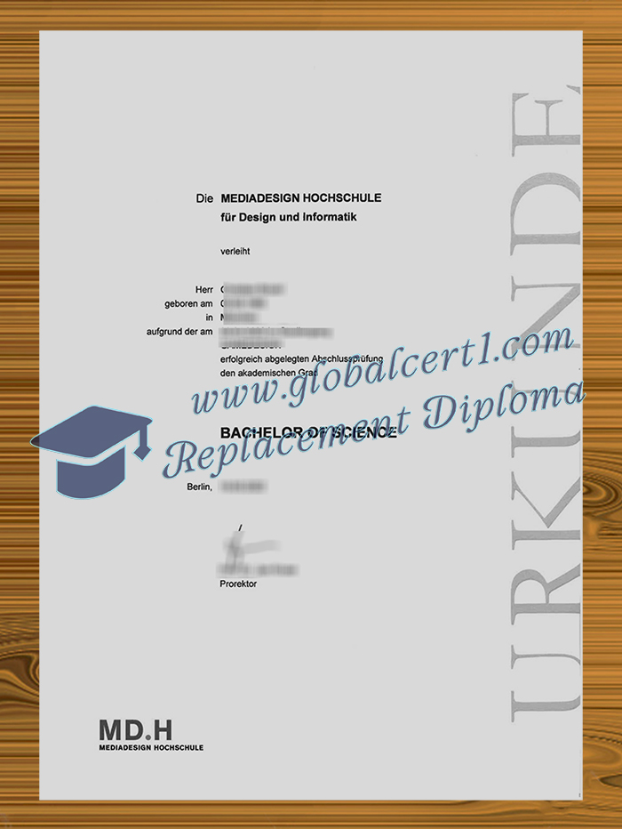 Mediadesign Hochschule urkunde