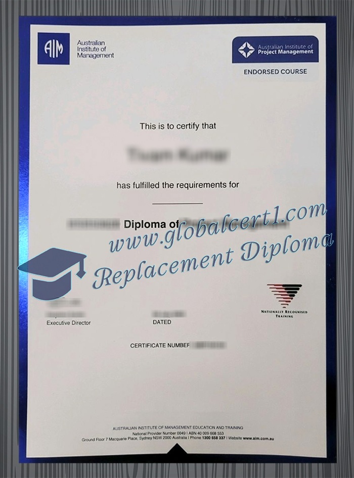 Australian Institute of Management certificate