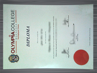 Olympia College diploma
