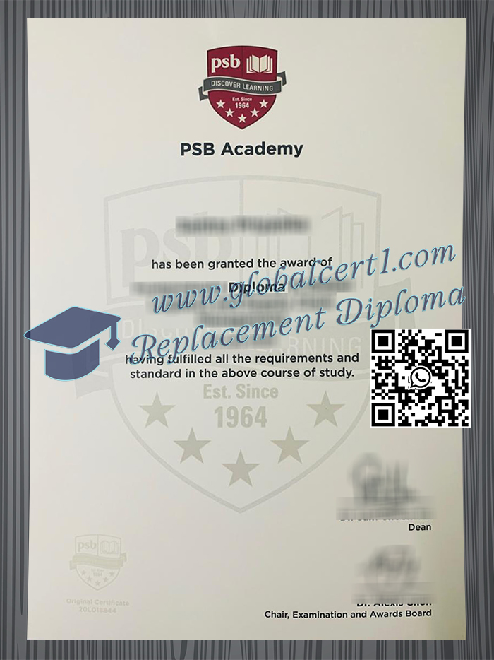 PSB Academy certificate