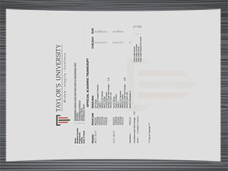 Taylor's University transcript